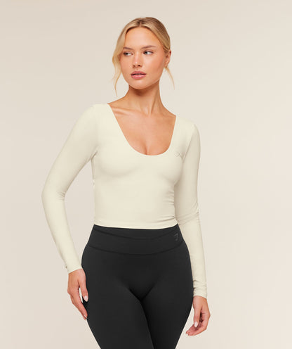 Crossover Back Long Sleeve Top - US 1694