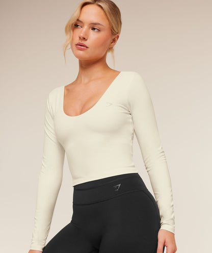 Crossover Back Long Sleeve Top - US 1694