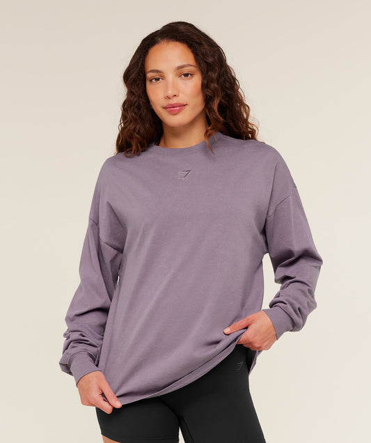 Power Washed Long Sleeve Top - US 1203