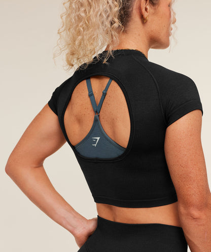 Interval Seamless Short Sleeve Crop Top - US 3559