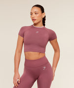Interval Seamless Short Sleeve Crop Top - US 6799