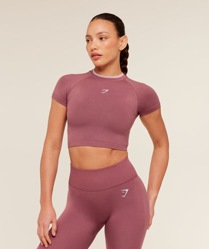 Interval Seamless Short Sleeve Crop Top - US 3559